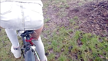 Premiere! Fucked hot bike in public! Part 2