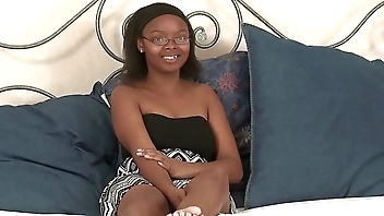 Ebony amateur with big nipples masturbates with her toy