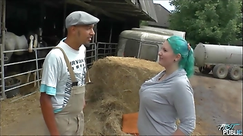 Big boobs girl wanted to ride a horse and finally rode a dick