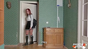 girl Was Caught Masturbating Dildo and Facefucked and Hard Fucked - Cum On Glasses