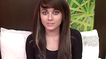 Short russian amateur teen stars in this teen porn video