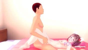 Cat girl gets her favourite toy