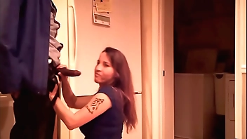 sexy cheating wife dresses sissy in dress while she fucks bbc