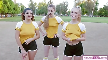 Three besties fucked by coach big cock