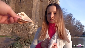 GERMAN SCOUT - TINY GIRL MONA IN JEANS SEDUCE TO FUCK AT REAL STREET CASTING