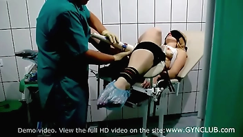 Orgasm on gyno chair