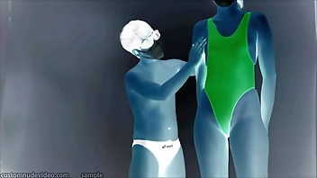 tall woman and little man