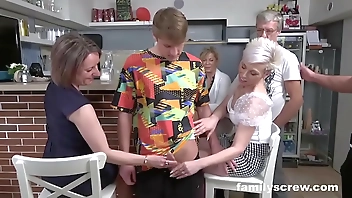 Family Deflowers Virgin Son in a Bar