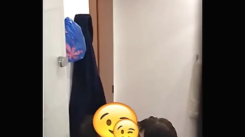 I discover my friends in the bathroom by the loud moans