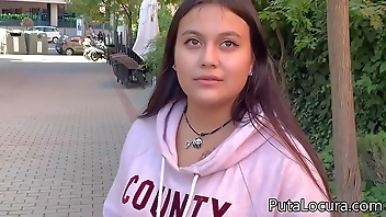 An innocent Latina teen fucks for money