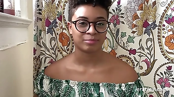 sweet black amateur loves to play for camera