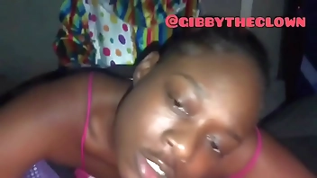 Girl fucks clown for gas money