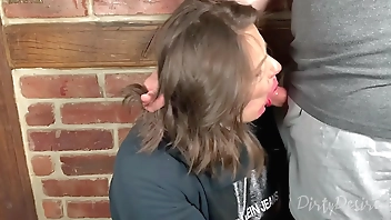 Facefucking a youtuber with pulsating cumshot in her mouth