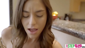 Almost got caught fucking my petite teen stepsister