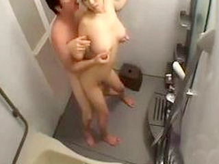 Fucking Brothers gives blowjobs to busty wives in the bathroom for nippon XXX