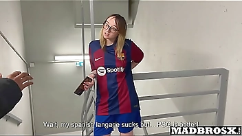 A Barcelona Supporter Fucked By PSG Fans in The Corridors Of The Football Stadium !!!